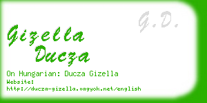 gizella ducza business card